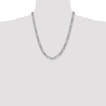Gold (10K & 14K) Flat Figaro Chain - 14k White Gold / 22 in / 6 mm