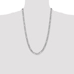 Gold (10K & 14K) Flat Figaro Chain - 14k White Gold / 26 in / 6 mm