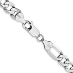 Gold (10K & 14K) Flat Figaro Chain - 14k White Gold / 20 in / 7 mm