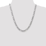 Gold (10K & 14K) Flat Figaro Chain - 14k White Gold / 22 in / 7 mm