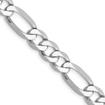 Gold (10K & 14K) Flat Figaro Chain - 14k White Gold / 20 in / 7 mm