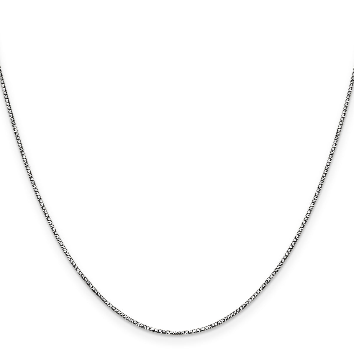 Gold (10K & 14K) Box Chain - 14k White Gold / 14 in / 0.9 mm, Lobster