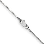 Gold (10K & 14K) Box Chain - 14k White Gold / 14 in / 0.9 mm, Lobster
