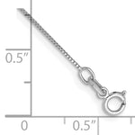 Gold (10K & 14K) Box Chain Anklet - 14k White Gold / 10 in / 0.5 mm, Spring Ring