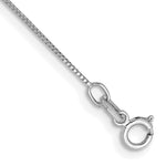 Gold (10K & 14K) Box Chain Anklet - 14k White Gold / 10 in / 0.5 mm, Spring Ring