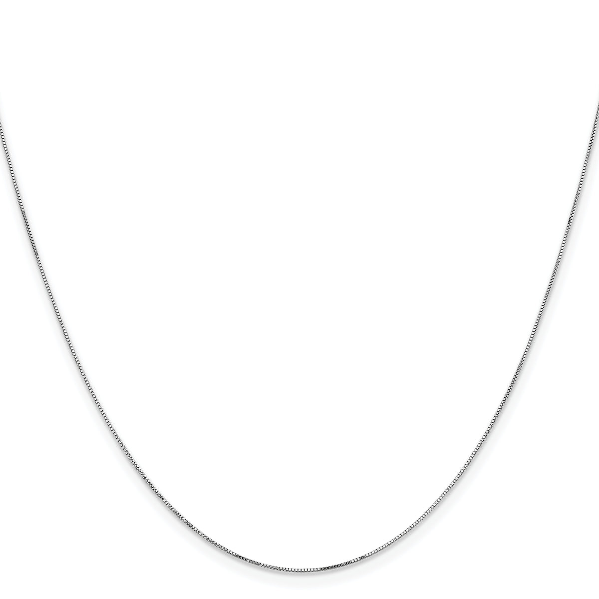 Gold (10K & 14K) Box Chain - 14k White Gold / 13 in / 0.5 mm, Lobster