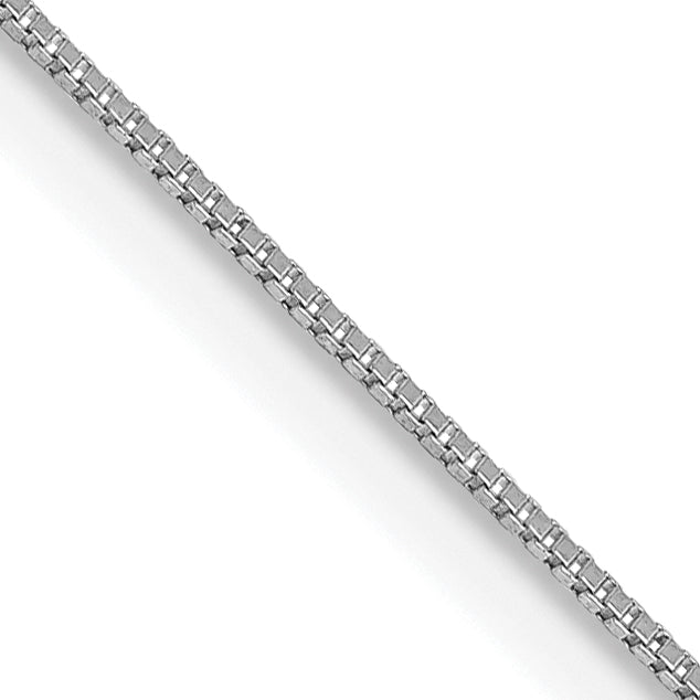 Gold (10K & 14K) Box Chain - 14k White Gold / 13 in / 0.5 mm, Lobster