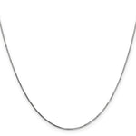 Gold (10K & 14K) Box Chain - 14k White Gold / 14 in / 0.7 mm, Spring Ring