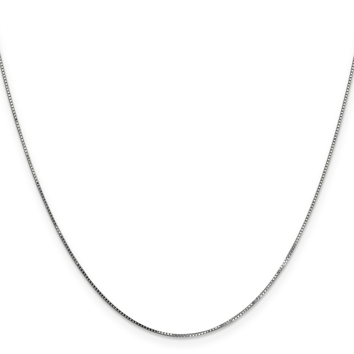 Gold (10K & 14K) Box Chain - 14k White Gold / 14 in / 0.7 mm, Spring Ring