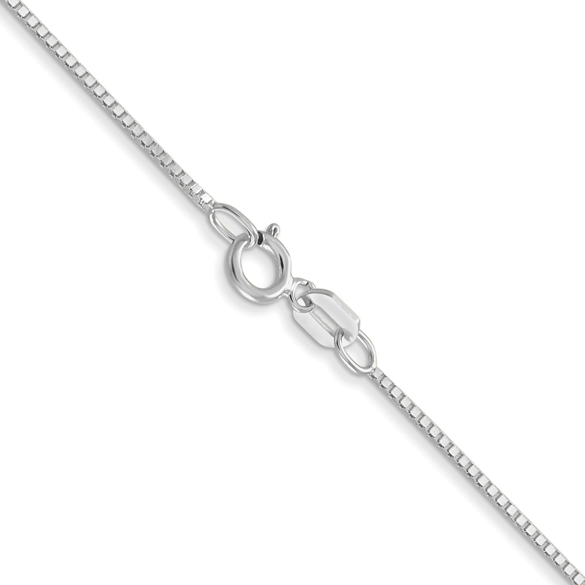 Gold (10K & 14K) Box Chain - 14k White Gold / 14 in / 0.7 mm, Spring Ring