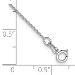 Gold (10K & 14K) Box Chain Anklet - 14k White Gold / 10 in / 0.7 mm
