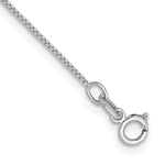 Gold (10K & 14K) Box Chain Anklet - 14k White Gold / 10 in / 0.7 mm