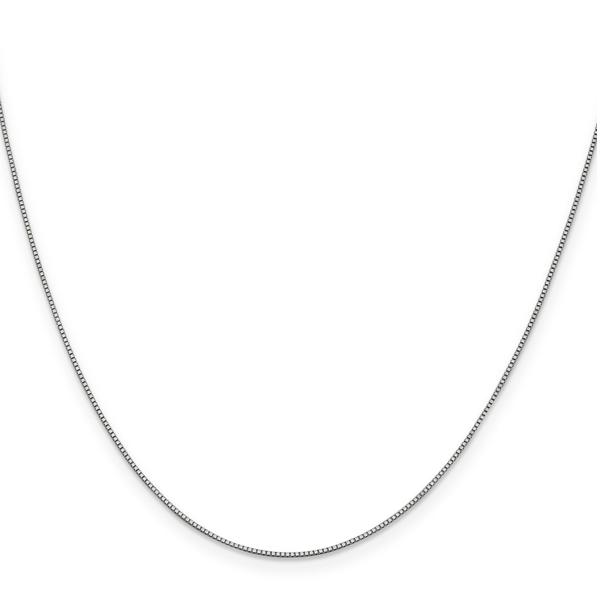 Gold (10K & 14K) Box Chain - 14k White Gold / 13 in / 0.7 mm, Lobster
