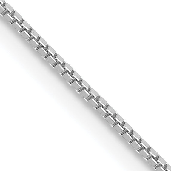 Gold (10K & 14K) Box Chain - 14k White Gold / 14 in / 0.7 mm, Spring Ring