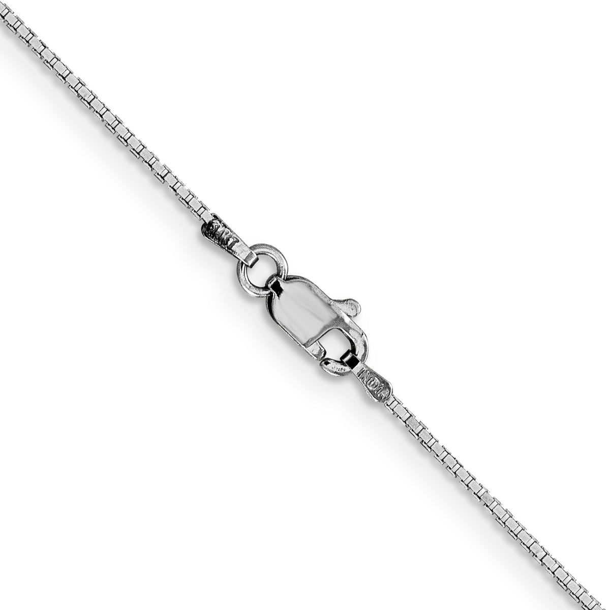 Gold (10K & 14K) Box Chain - 14k White Gold / 16 in / 0.95 mm