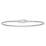 Gold (10K & 14K) Box Chain Bracelet - 14k White Gold / 7 in / 0.95 mm