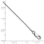 Gold (10K & 14K) Box Chain Anklet - 14k White Gold / 9 in / 0.95 mm