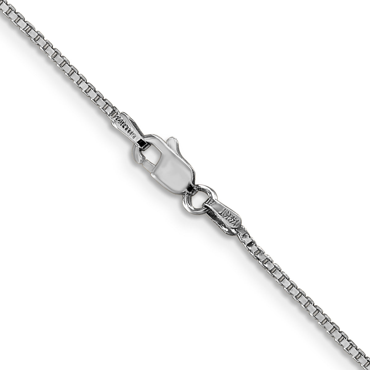 Gold (10K & 14K) Box Chain - 14k White Gold / 14 in / 1.1 mm