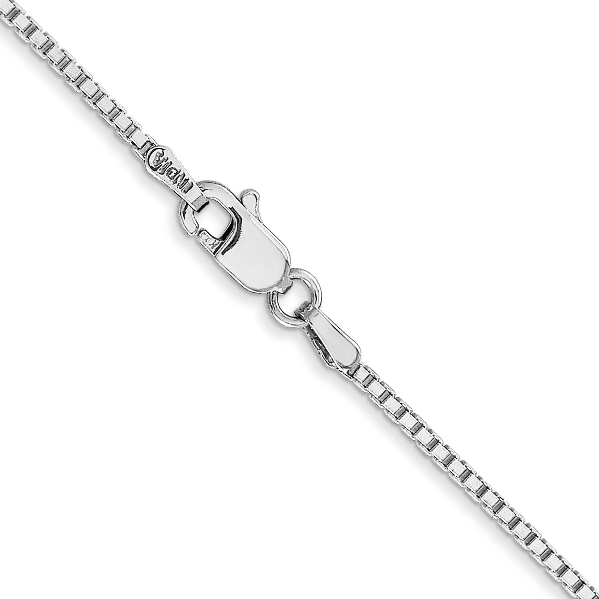 Gold (10K & 14K) Box Chain - 14k White Gold / 14 in / 1.3 mm