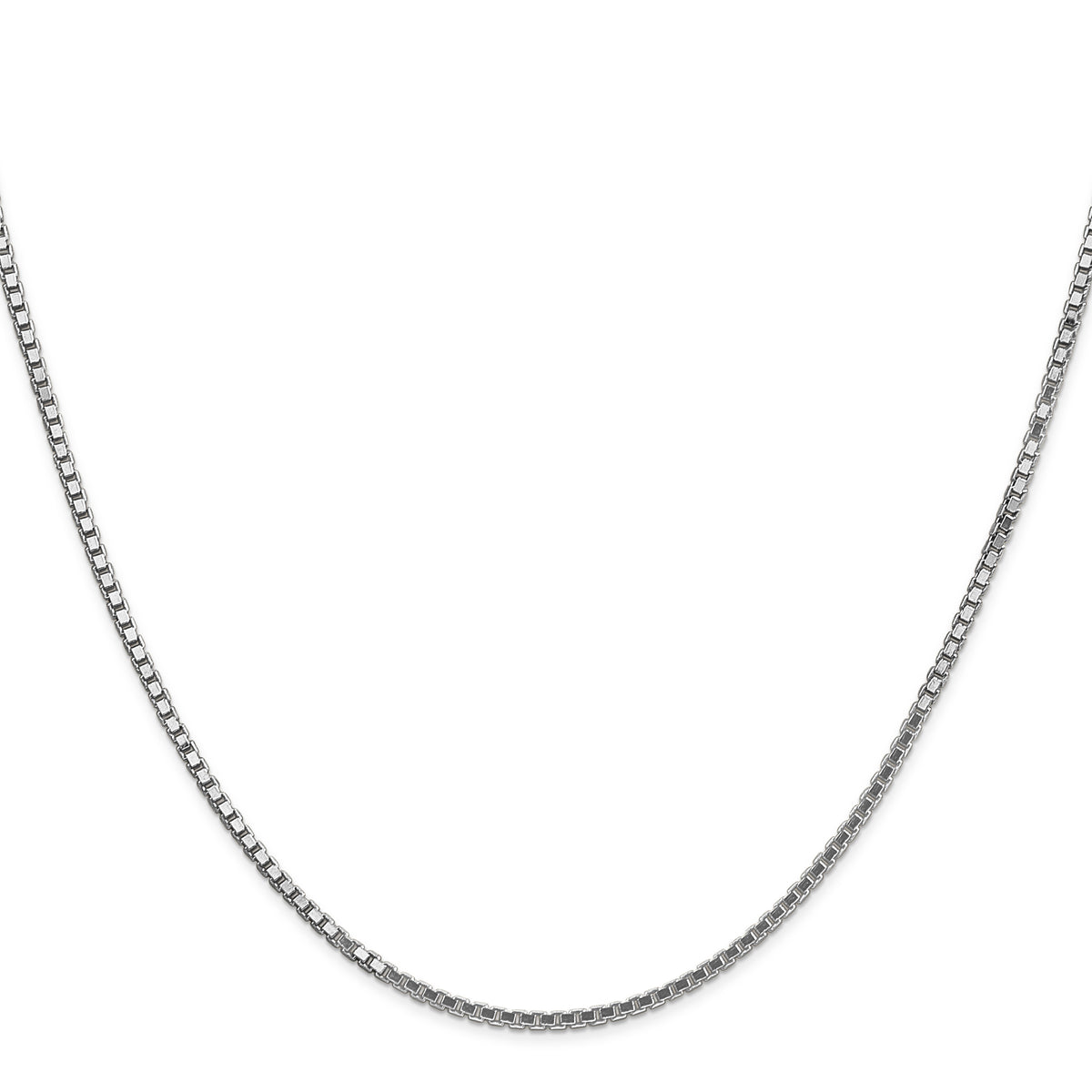 Gold (10K & 14K) Box Chain - 14k White Gold / 16 in / 1.5 mm