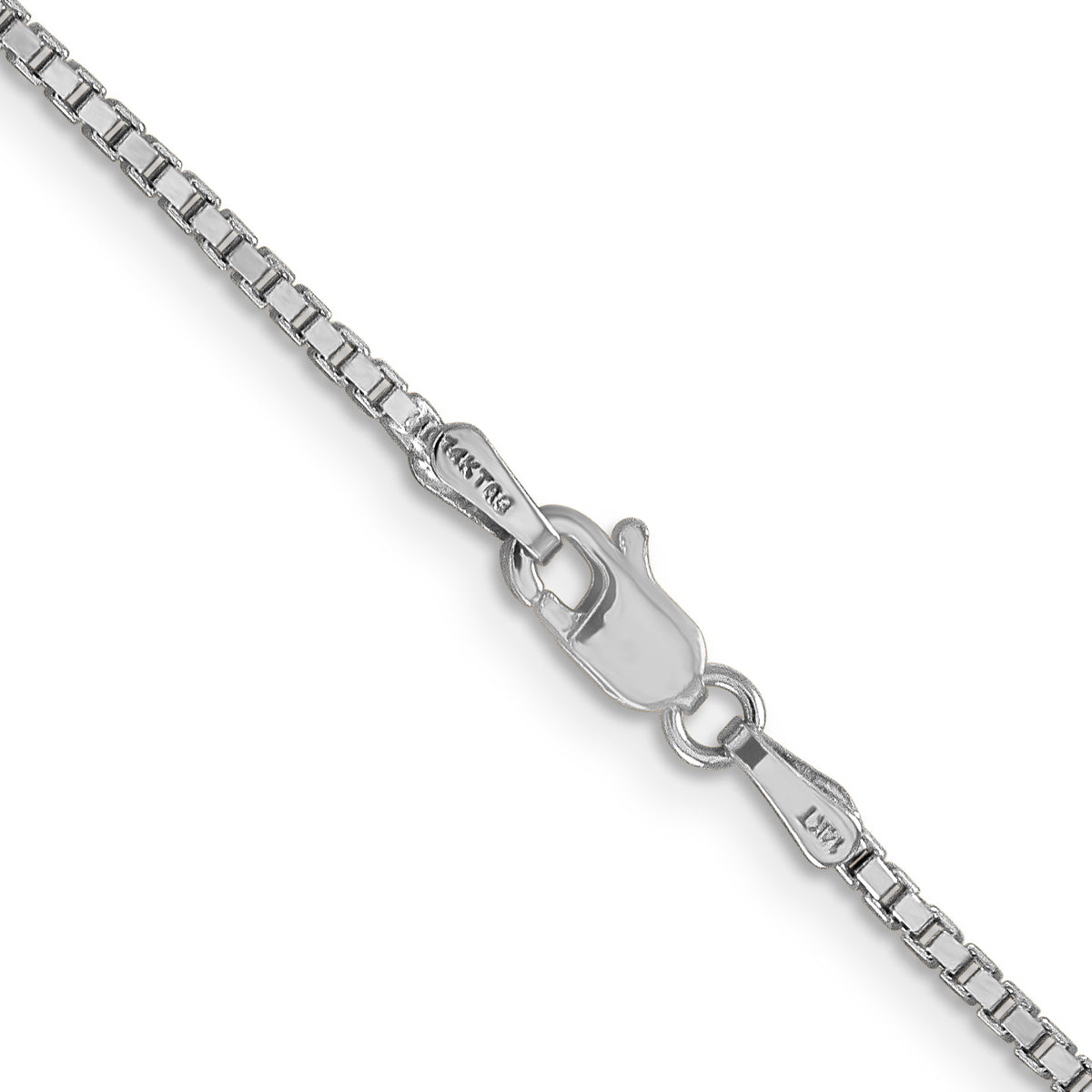 Gold (10K & 14K) Box Chain - 14k White Gold / 16 in / 1.5 mm