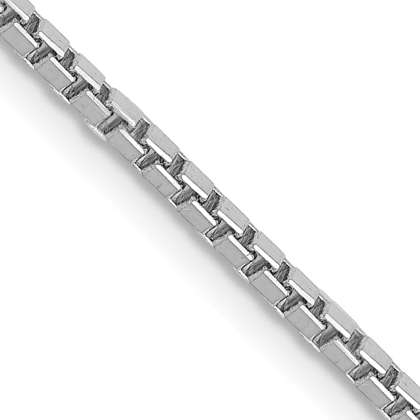 Gold (10K & 14K) Box Chain - 14k White Gold / 16 in / 1.5 mm