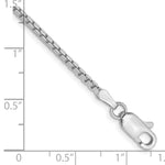 Gold (10K & 14K) Box Chain Bracelet - 14k White Gold / 7 in / 1.9 mm