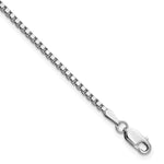 Gold (10K & 14K) Box Chain Bracelet - 14k White Gold / 7 in / 1.9 mm