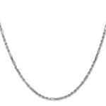 Gold (14K) Diamond-Cut Milano Rope Chain - 14k White Gold / 18 in / 2.5 mm