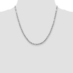Gold (14K) Diamond-Cut Milano Rope Chain - 14k White Gold / 20 in / 3 mm