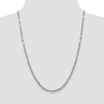 Gold (14K) Diamond-Cut Milano Rope Chain - 14k White Gold / 24 in / 3 mm