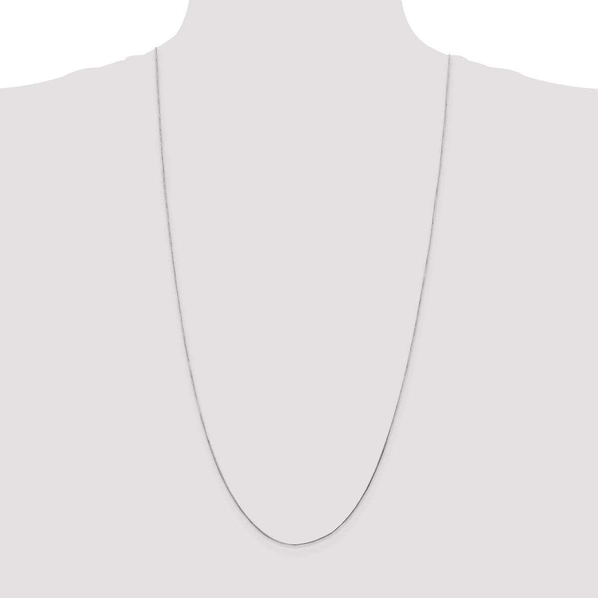 Gold Octagonal Snake Chain - 14k White Gold / 30 in / 0.5 mm