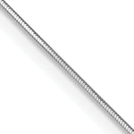 Gold Octagonal Snake Chain - 14k White Gold / 16 in / 0.5 mm