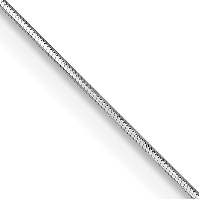 Gold Octagonal Snake Chain - 14k White Gold / 16 in / 0.5 mm