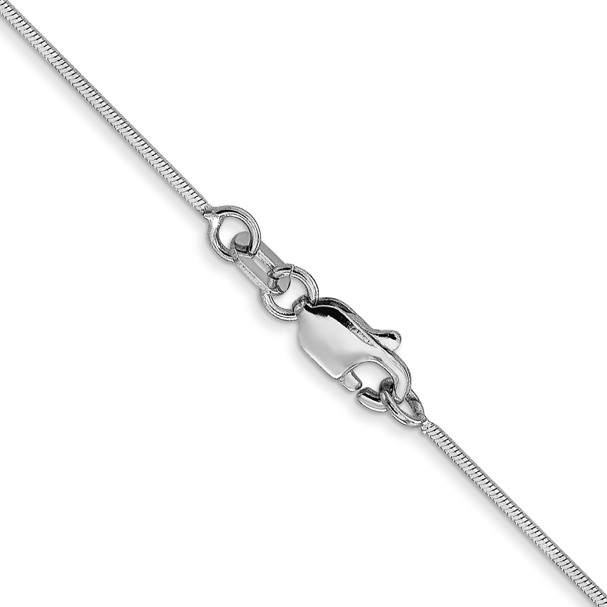 Gold Octagonal Snake Chain - 14k White Gold / 14 in / 0.6 mm