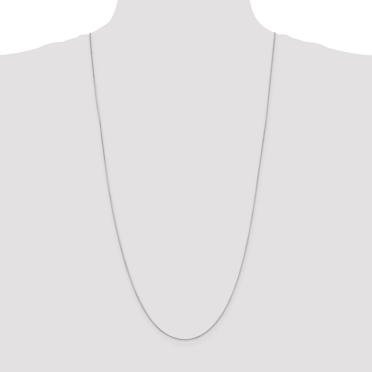 Gold Octagonal Snake Chain - 14k White Gold / 30 in / 0.6 mm
