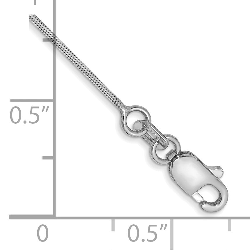 Gold Octagonal Snake Chain Bracelet - 14k White Gold / 0.6 mm