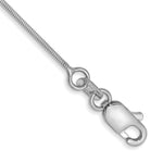 Gold Octagonal Snake Chain Anklet - 14k White Gold / 9 in / 0.6 mm