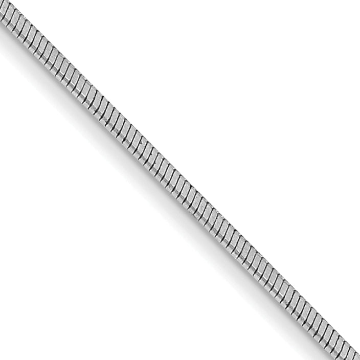 Gold Octagonal Snake Chain - 14k White Gold / 14 in / 0.6 mm
