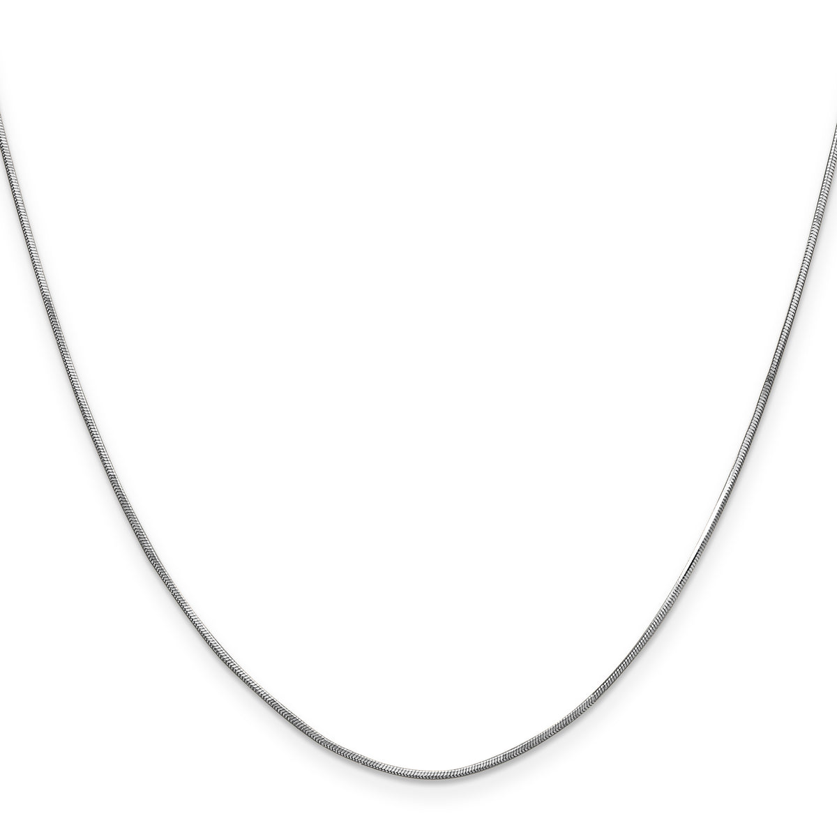 Gold Octagonal Snake Chain - 14k White Gold / 16 in / 0.8 mm