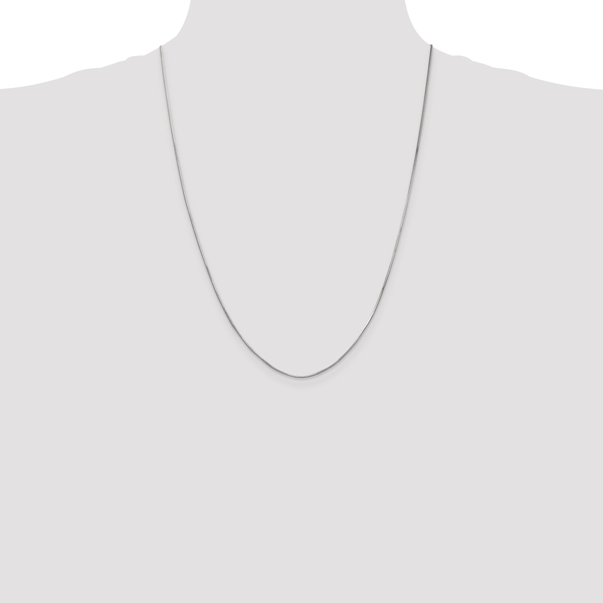 Gold Octagonal Snake Chain - 14k White Gold / 24 in / 0.8 mm