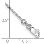 Gold Octagonal Snake Chain Anklet - 14k White Gold / 9 in / 0.8 mm
