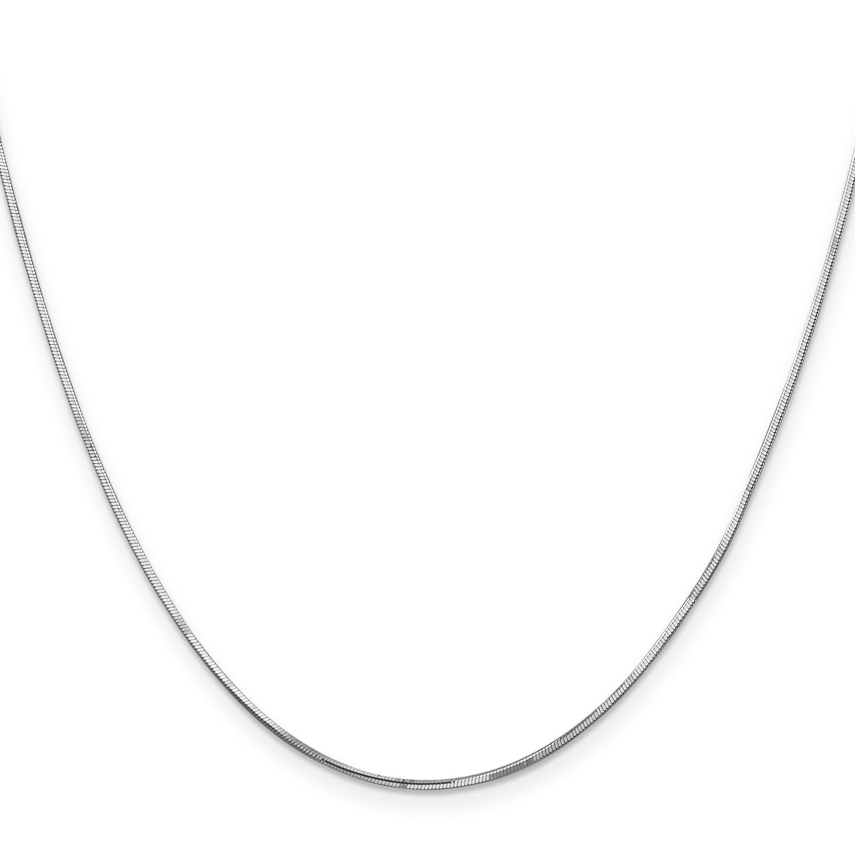 Gold Octagonal Snake Chain - 14k White Gold / 16 in / 0.9 mm