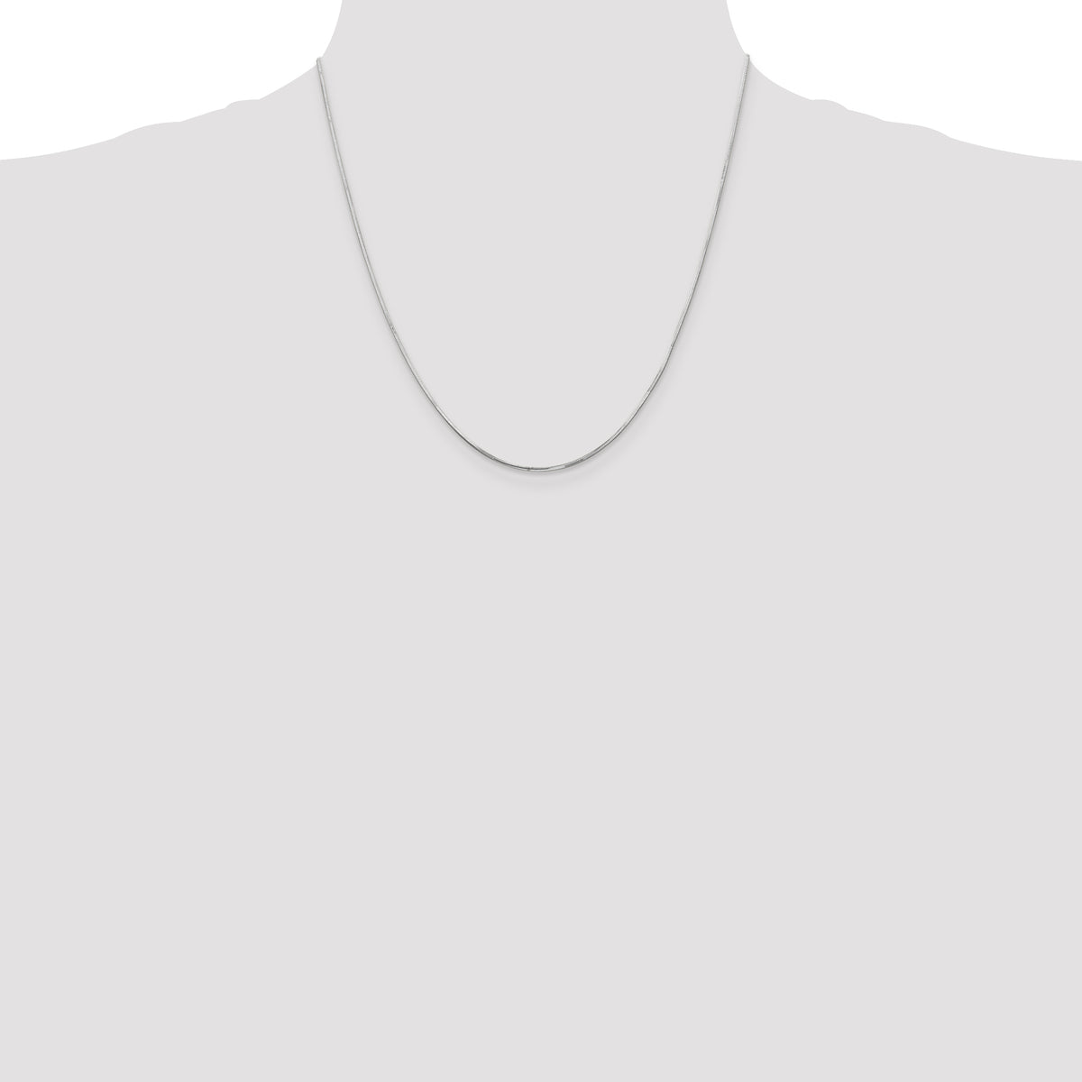 Gold Octagonal Snake Chain - 14k White Gold / 20 in / 0.9 mm