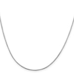Gold Octagonal Snake Chain - 14k White Gold / 16 in / 1 mm
