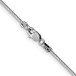 Gold Octagonal Snake Chain - 14k White Gold / 16 in / 1 mm
