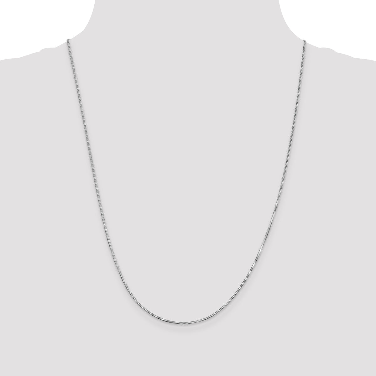 Gold Octagonal Snake Chain - 14k White Gold / 24 in / 1 mm