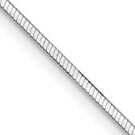Gold Octagonal Snake Chain - 14k White Gold / 16 in / 1 mm