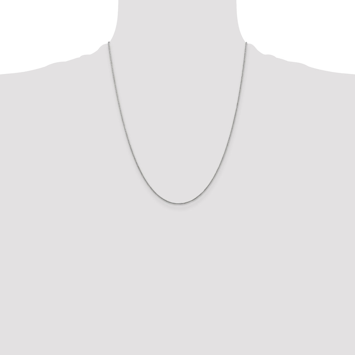 Gold (10K & 14K) Ropa Chain - 14k White Gold / 22 in / 0.7 mm