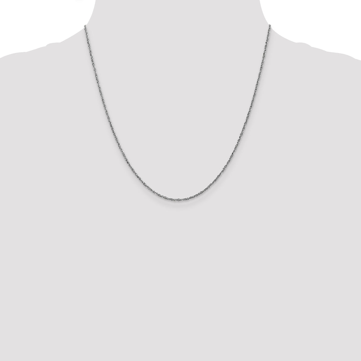 Gold (10K & 14K) Ropa Chain - 14k White Gold / 20 in / 1.7 mm